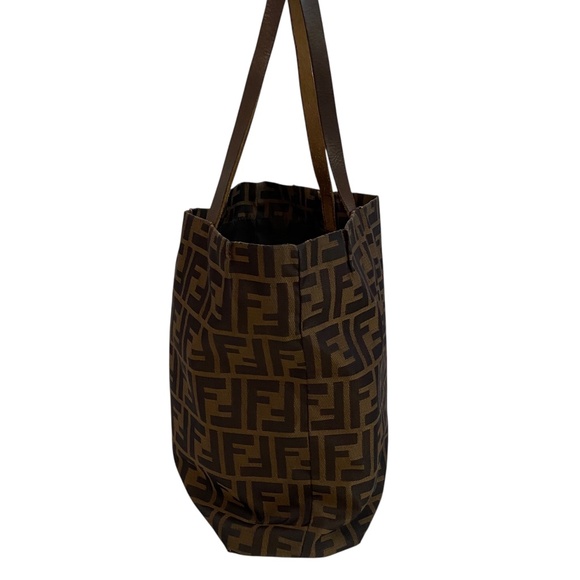 Fendi Tote Bag – Classic Zucca Logo Tote - Vintage - Authentic - Shopper Tote - Picture 4 of 15